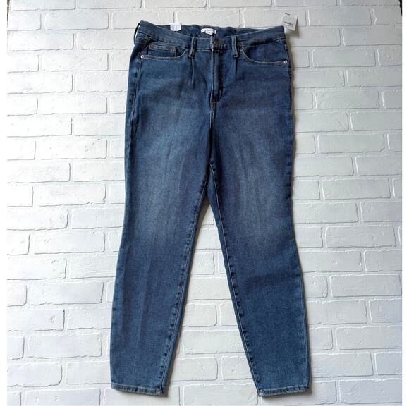 Good American NWT Skinny High Rise Stretch Light Wash Plus Size Jeans sz 18 - Picture 1 of 8